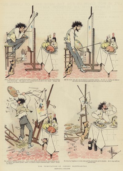Pierre Montmartre'ın Günaha (chromolitho) by Albert Guillaume